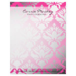 311-Damask Shimmer | Hot Pink Letterhead Template