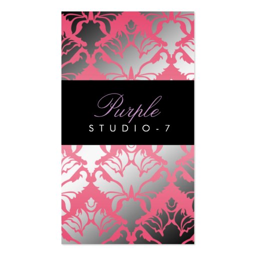 311 Damask Shimmer Passion Pink Program Business Card (front side)