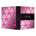 311-Damask Shimmer Pink Flame Vinyl Binders