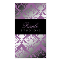 311-Damask Shimmer Purple Plush Business Card Templates