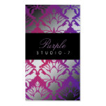 311-Damask Shimmer Purple Radiance Program Business Card Template