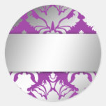 311-Damask Shimmer Purple Sticker