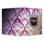 311-Damask Shimmer Zebra Tique Aloha Fade Vinyl Binder