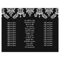 311 Dashing Damask Black Brochure Custom Flyer