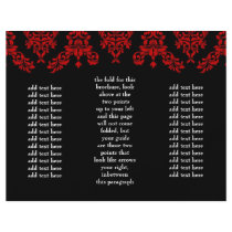 311 Dashing Damask Black Red Brochure Full Color Flyer