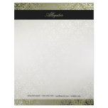 311-Dazzling Damask Alligator Flamingo Letterhead Design