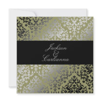 311-Dazzling Damask Alligator invitations
