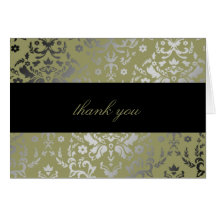 311 Dazzling Damask Alligator Thank You Card