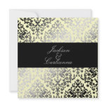 311-Dazzling Damask Buttercream Personalized Invitations