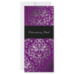 311-Dazzling Damask Extraordinary Purple Custom Rack Cards