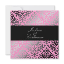 311-Dazzling Damask Flamingo invitations by Jill311 311-Dazzling Damask Flamingo invitations