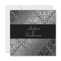 311-Dazzling Damask Gray Invites