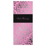 311-Dazzling Damask Pink Flamingo Menu Full Color Rack Card