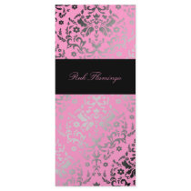 311-Dazzling Damask Pink Flamingo Menu Full Color Rack Card