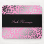 311-Dazzling Damask Pink Flamingo Mouse Pad