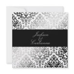 311-Dazzling Damask Polar Bear Personalized Invites