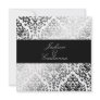 311-Dazzling Damask Polar Bear Personalized Invites