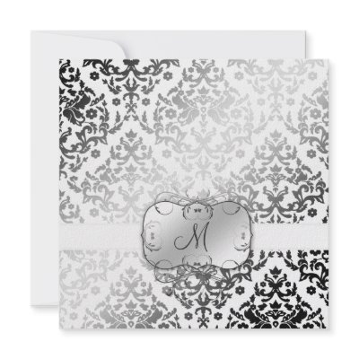 311-Dazzling Damask | Polar Bear Custom Invites by Jill311
