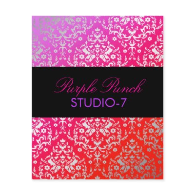 311-Dazzling Damask Purple Punch Custom Flyer by Jill311