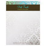 311-Dazzling Damask Turquoise & Lime Letterhead