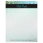 311-Dazzling Damask Turquoise & Lime Letterhead