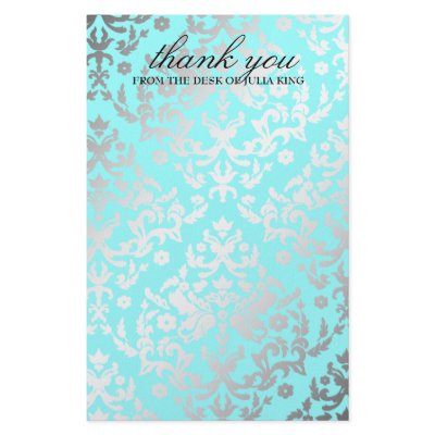 311 Dazzling Damask Turquoise Stationary Stationery Paper by Jill311