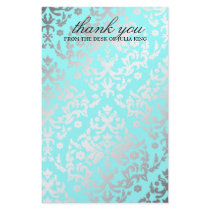 311 Dazzling Damask Turquoise Stationary Stationery Paper