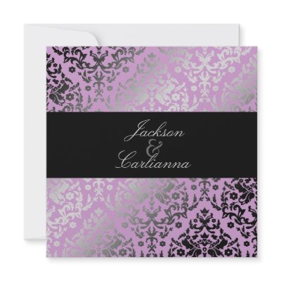 311 Dazzling Damask Wild Purple Personalized Announcement by Jill311