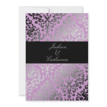 311-Dazzling Damask Wild Purple Invite invitations by Jill311 311-Dazzling Damask Wild Purple Invite invitations