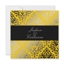 311-Dazzling Damask Yellow Jacket invitations by Jill311 311-Dazzling Damask Yellow Jacket invitations