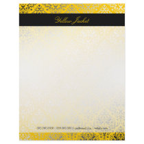 311-Dazzling Damask Yellow Jacket Personalized Letterhead