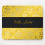 311-Dazzling Damask Yellow Jacket Mousepad