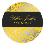 311-Dazzling Damask Yellow Jacket Sticker