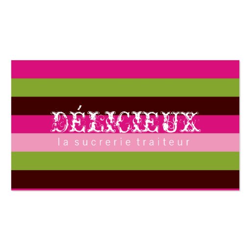 311-Delicieux Candy Stripes Business Cards