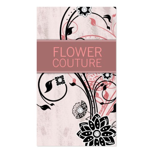 311 Diamond Deco Flower Business Card Template (front side)