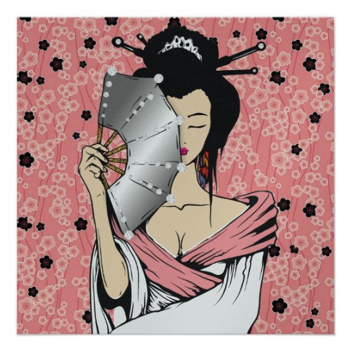 311-Diamond Geisha | Cherry Blossom Background Custom Invite