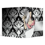 311-Diamond Geisha | Damask Shimmer 3 Ring Binder