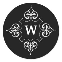 311-DIAMOND MONGRAM SCROLL STICKER by Jill311 311-DIAMOND MONGRAM SCROLL STICKER