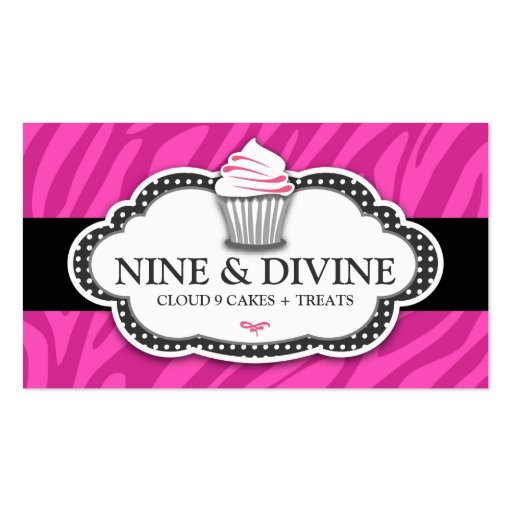 311 Divine Pink Zebra Stripes Business Cards