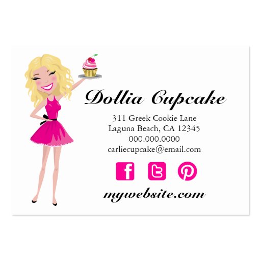 311 Dollface Desserts Blondie 3.5 x 2 Business Cards (back side)