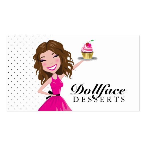 311 Dollface Desserts Brownie Business Card Template (front side)