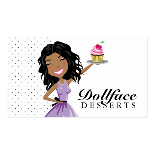 311 Dollface Desserts Ebonie Business Card Template (front side)