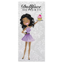 311 Dollface Desserts Ebonie Damask Menu Custom Rack Card