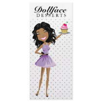 311 Dollface Desserts Ebonie Dots Menu Rack Card Template