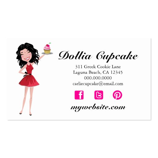 311 Dollface Desserts Indie Business Card (back side)