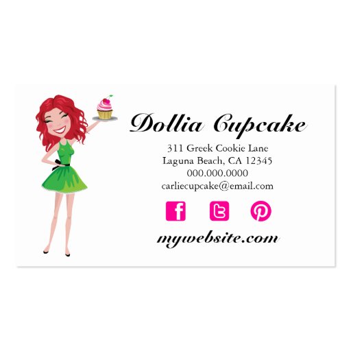 311 Dollface Desserts Rubie Business Card (back side)