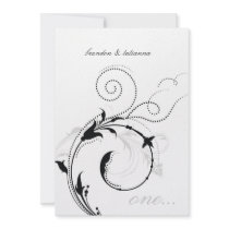 311-Dotted Desire |  Black and White invitations