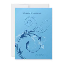 311-Dotted Desire |  Cornflower Blue Personalized Invitations