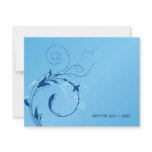 311-Dotted Desire |  Cornflower Blue RSVP Personalized Announcements