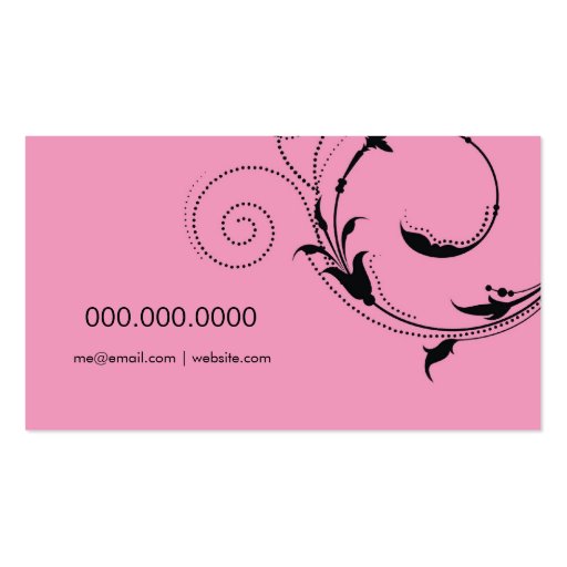 311-Dotted Desire | Pink Business Card (back side)